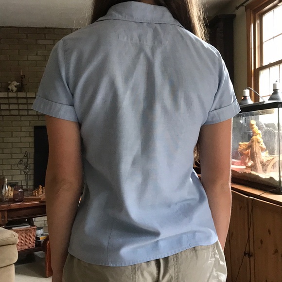 Light blue button up blouse - Picture 2 of 5